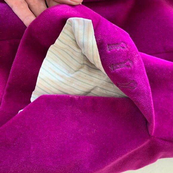 Zadig & Voltaire Visko Magenta Velvet Blazer - Picture 7 of 9